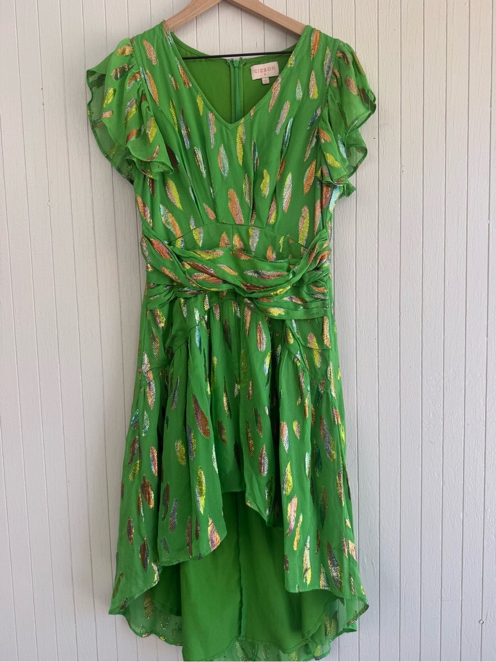 Ceibon Palmina High-Low Dress - Metallic Print